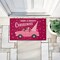 Stupell Industries Midcentury Pink Christmas Printed Outdoor Door Mat, design by Darlene Seale, 18"x30"